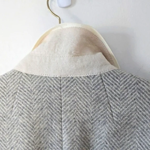 Vineyard Vines Women's Wool Herringbone Gray and White Blazer sz 00